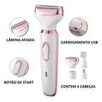 Depilador Elétrico 4 em 1 - DermaBelle + Brindes