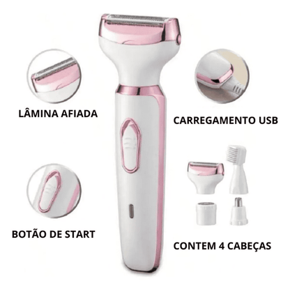 Depilador Elétrico 4 em 1 - DermaBelle + Brindes