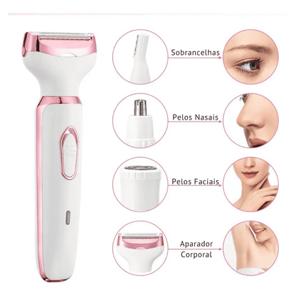 Depilador Elétrico 4 em 1 - DermaBelle + Brindes