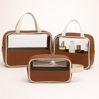 Crystal Lux Set — Trio de Necessaires Transparentes Premium