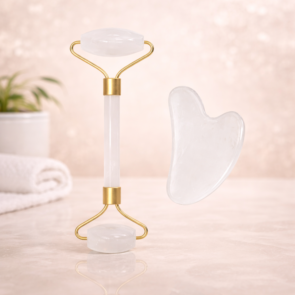 Ritual de Quartzo — Jade Roller + Gua Sha
