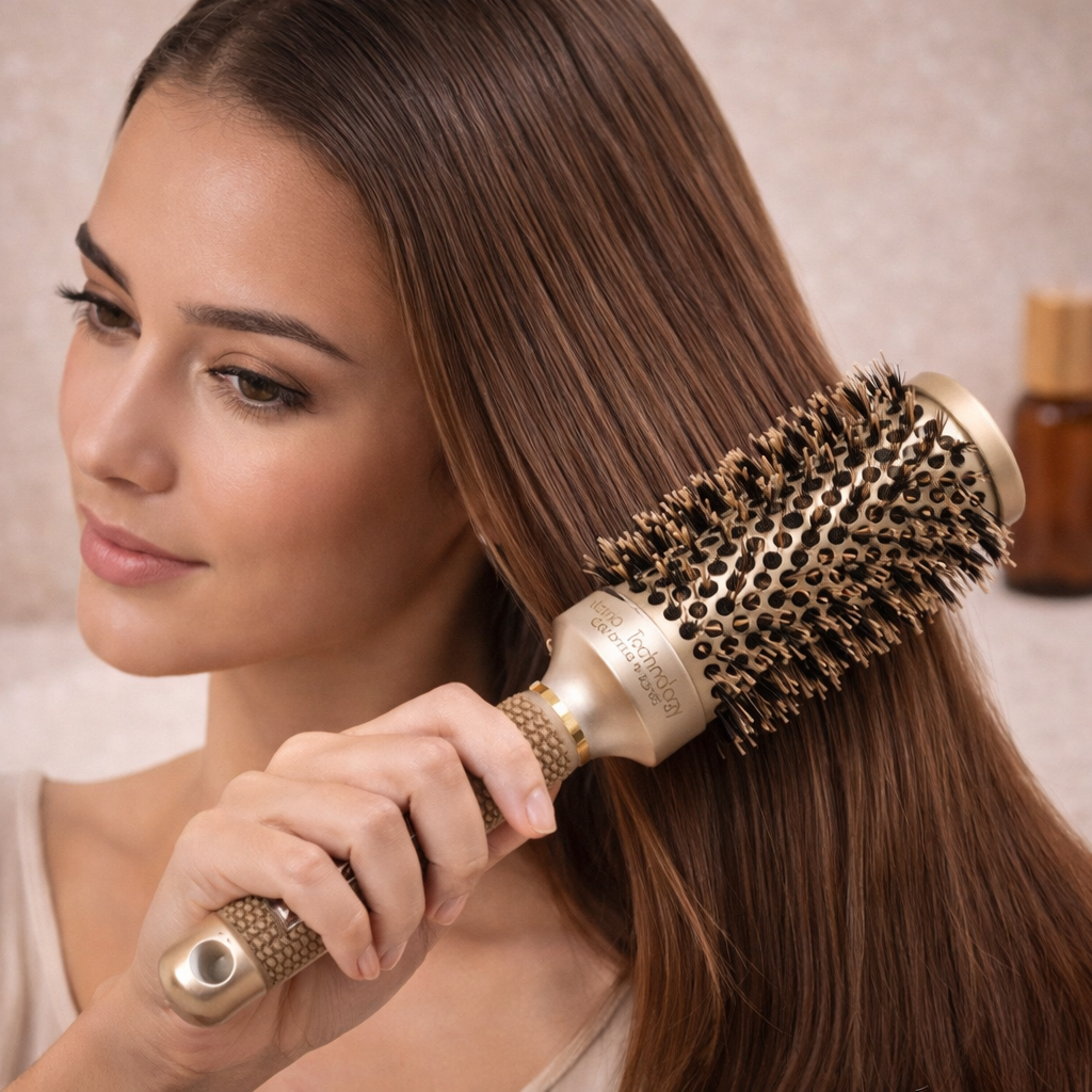 Precision Heat Brush — Escova Térmica Javali & Nylon
