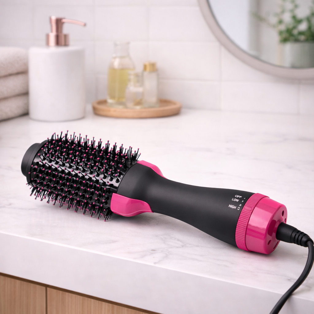 Hair Styler — Escova Secadora, alisadora e modeladora - 3 em 1