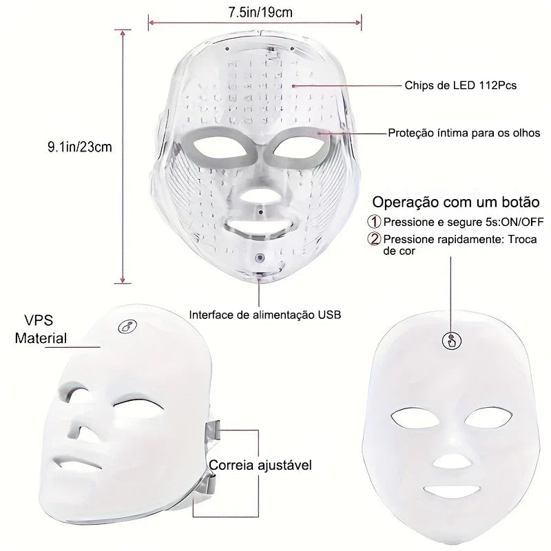 Aurora Skin — Máscara Facial LED Multicolor